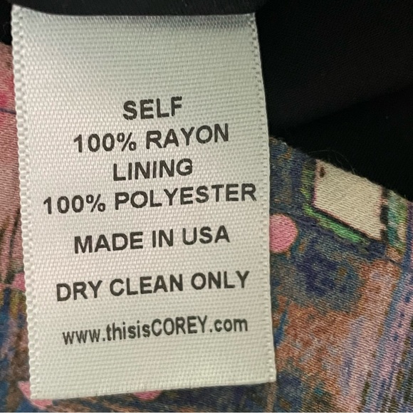 Cor|y Pastel Abstract Print Kimono Style Flowy Dress Size 6 - Picture 7 of 8